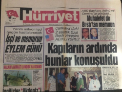 Hürriyet Gazetesi 22 Temmuz 1991 - Çankayadaki 2 Saatlik Özal Bush Zirvesini Açıklıyoruz - GZ12036 - 2
