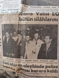Hürriyet Gazetesi 23 Ağustos 1956 - Maliye Vekili Nedim Ökmen İstifa Etti! - Zeki Müren Aleyhinde Polise Hakaret Davası Karara Kaldı! GZ146467 - 2