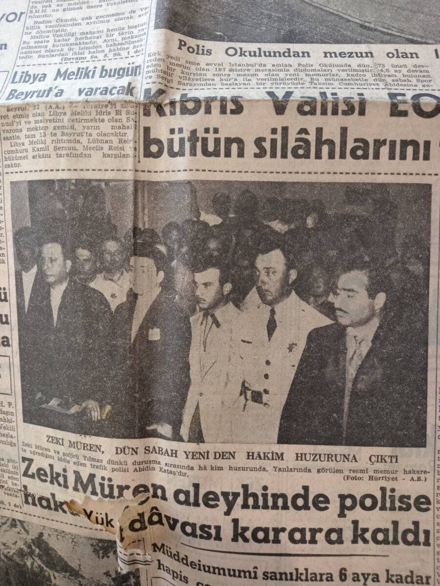 Hürriyet Gazetesi 23 Ağustos 1956 - Maliye Vekili Nedim Ökmen İstifa Etti! - Zeki Müren Aleyhinde Polise Hakaret Davası Karara Kaldı! GZ146467 - 2