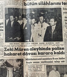 Hürriyet Gazetesi 23 Ağustos 1956 - Zeki Müren Aleyhinde Polise Hakaret Davası Karara Kaldı - Jacqueline Pierreux Sinemaya Aşık GZ146914 - 2