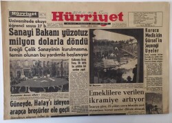Hürriyet Gazetesi 23 Aralık 1960 - Sanayi Bakanı Yüzotuz Milyon Dolarla Döndü - GZ16414 - 1