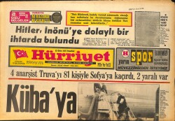 Hürriyet Gazetesi 23 Ekim 1972 - 4 Anarşist Truva'yı 81 Kişiyle Sofya'ya Kaçırdı . 2 Yaralı Var GZ157746 - Gökçekoleksiyon