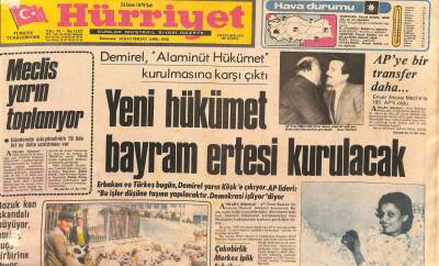 Hürriyet Gazetesi 23 Ekim 1979 - Türkiyede Hükümet Bunalımı Karamanlisi Küstahlaştırdı GZ106665 - 1