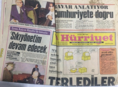 Hürriyet Gazetesi 23 Ekim 1983 - Bayar Anlatıyor Cumhuriyete Doğru - GZ19789 - 1