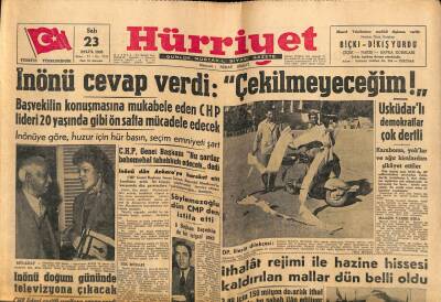 Hürriyet Gazetesi 23 Eylül 1958 - Başvekil Dün Alsancak Silosu İle Limanını Açtı GZ68880 - 1