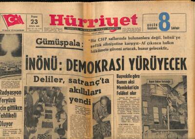 Hürriyet Gazetesi 23 Eylül 1962 - Radyasyon Yeryüzü İçin Gittikçe Tehlikeli Oluyor GZ80912 - 1