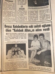 Hürriyet Gazetesi 23 Eylül 1970 - Müzeyyen Senar Türkiye'yi Terk Ediyor - Mutlu Gencebay Ailesi GZ157107 - 2