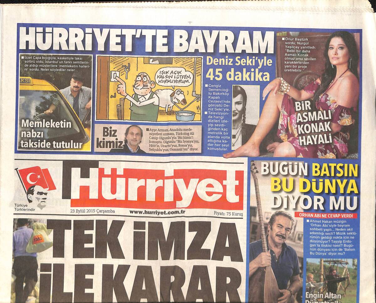 Hürriyet Gazetesi 23 Eylül 2015 - Volkswagen İncelemesi Asya'ya Sıçradı - Apple'a Zararlı Yazılım Saldırısı GZ159557 - 1