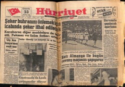 Hürriyet Gazetesi 23 Haziran 1954 - Şeker Buhranını Önlemek İçin İcabında Şeker İthal Edilecek GZ67361 - 2
