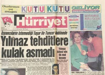 Hürriyet Gazetesi 23 Haziran 1991- Mesut Yılmaz Tehditlere Kulak Asmadı-KKTC Üniversite Ülkesi Olma Yolunda GZ36311 - 1