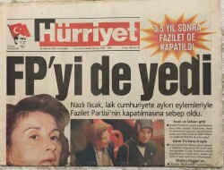 Hürriyet Gazetesi 23 Haziran 2001 - FPyi de Yedi - Erbakan Erdoğan Savaşı Başladı GZ1683 - 2