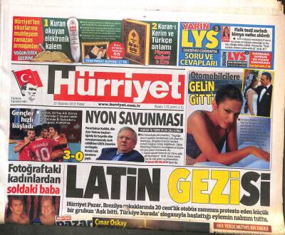 Hürriyet Gazetesi 23 Haziran 2013 - Yağmurdan Trans Kanada Bile Çöktü - Nyon Savunması GZ109796 - 1