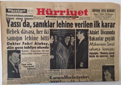 Hürriyet Gazetesi 23 Kasım 1960 - Yassıda Sanıklar Lehine Verilen İlk Karar Doktor Fahri Atabey Tahliye Oldu GZ16446 - 1