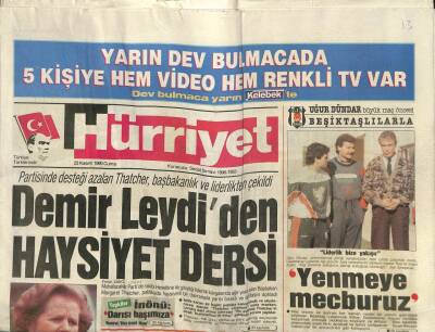 Hürriyet Gazetesi 23 Kasım 1990 - ABDnin Dev Video Şirketi Erols Satıldı GZ85141 - 1