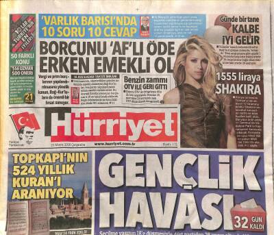 Hürriyet Gazetesi 23 Mayıs 2018 - F-35le İlk Kez İsrail Vurdu - Topkapının 524 Yıllık Kuranı Aranıyor GZ125658 - 1