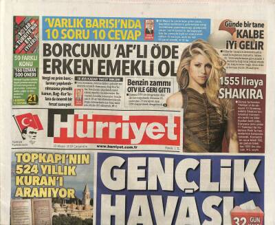 Hürriyet Gazetesi 23 Mayıs 2018 - Topkapının 524 Yıllık Kuranı Aranıyor GZ84899 - 1