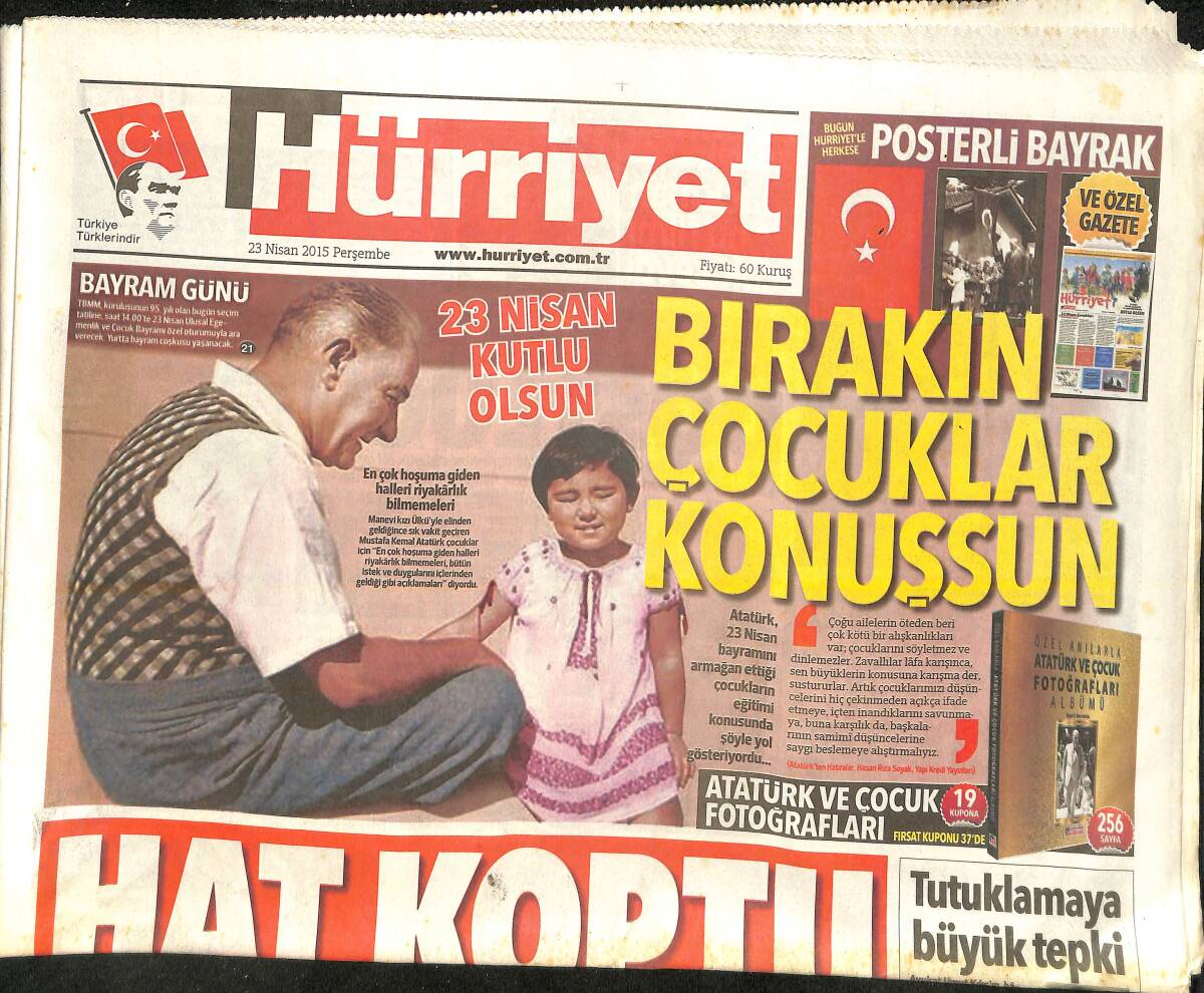 Hürriyet Gazetesi 23 Nisan 2015 - Erdoğan'ı Kızdıran 4G Standı - Kapalıçarşı'da Tahliyeler Başladı GZ159620 - 1