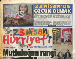 Hürriyet Gazetesi 23 Nisan Eki 23 Nisan 2013 - Türk Milletinin Babası Atatürk GZ100350 - 2
