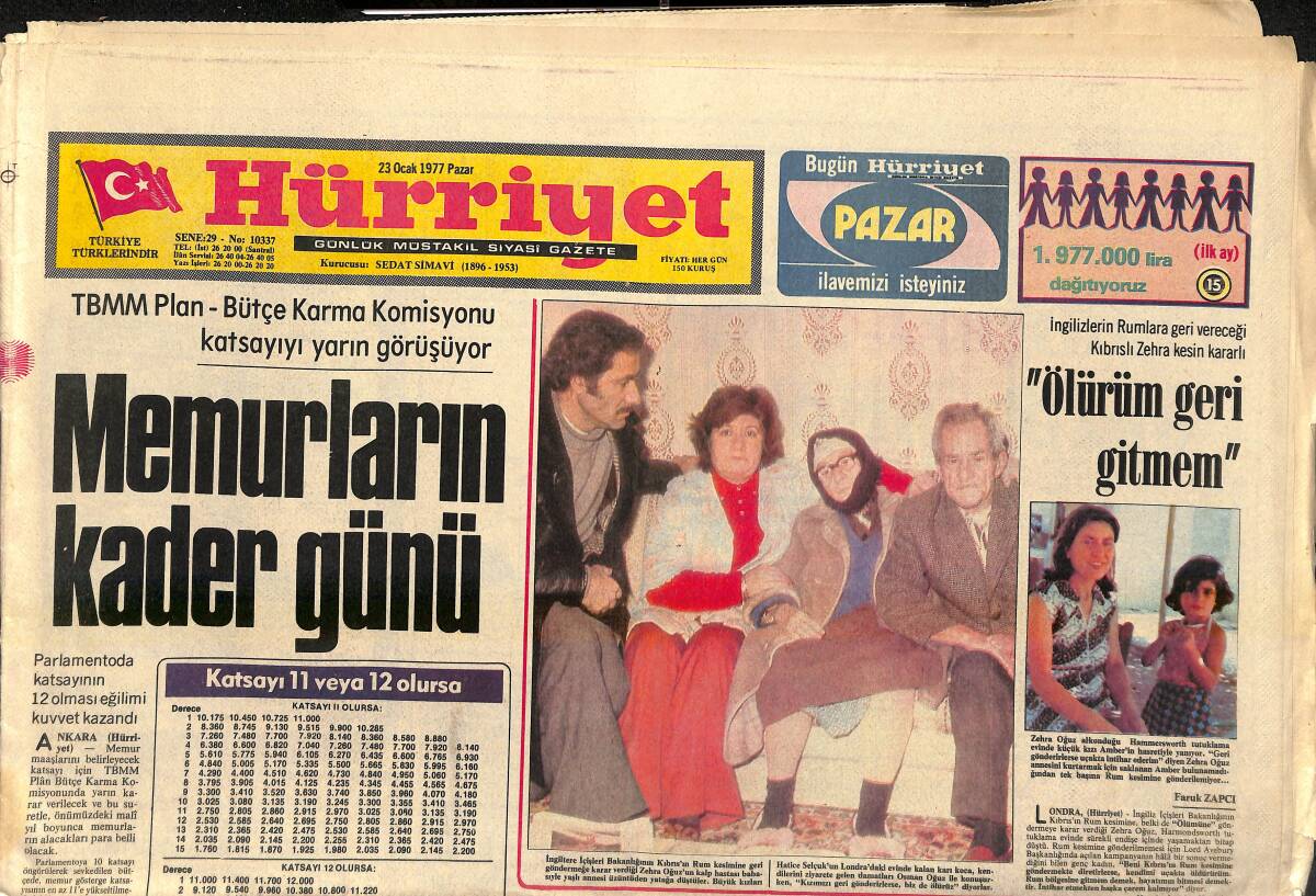 Hürriyet Gazetesi 23 Ocak 1977 - Alman Kızlarını Para Karşılığı Zengin Araplarla Evlendiriyorlar - Türkeş'e Göre İdeal Kadın Dini İnancı Olan Kadındır GZ156976 - 1