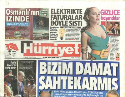 Hürriyet Gazetesi 23 Ocak 2015 - Vildan Atasever - İsmail Hacıoğlu,Gizlice Boşandılar GZ101180 - 2