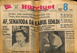 Hürriyet Gazetesi 23 Şubat 1963 - Kıraliçe Elizabethe Suikast Yapacaklardı GZ72616 - 1