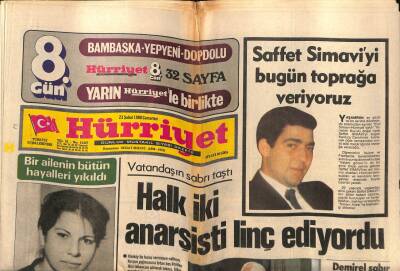 Hürriyet Gazetesi 23 Şubat 1980 - Saffet Simaviyi Bugün Toprağa Veriyoruz GZ56246 - 1