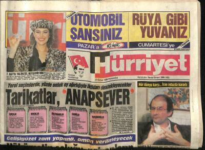 Hürriyet Gazetesi 23 Şubat 1989 - Osmanlının Gururu GZ60802 - 1