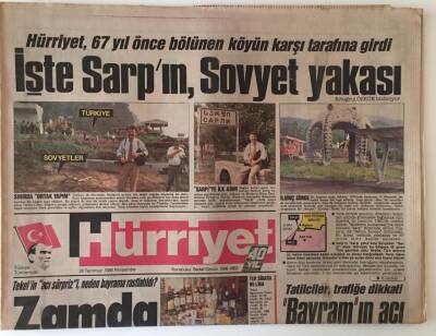 Hürriyet Gazetesi 23 Temmuz 1988 -Sarpın Sovyet Yakası , Özal Ve Eşi Semra Özal Hacdan Döndüler - GZ16132 - 1