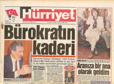Hürriyet Gazetesi 23 Temmuz 1993 - Ajda Pekkan Sen Ağlama Anne - THY İle İngilizler Sıcak Temasta GZ126617 - 1