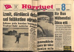 Hürriyet Gazetesi 24 Aralık 1962 - İzmit , Dördüncü Defa Sel Felaketine Uğradı GZ68738 - 1