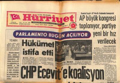 Hürriyet Gazetesi 24 Ekim 1973 - Bayan Kennedy Müze Yerine Kuvaföre Gitti GZ81709 - 1
