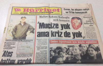 Hürriyet Gazetesi 24 Ekim 1982 - Mucize Yok Ama Kriz De Yok - GZ15401 - 2