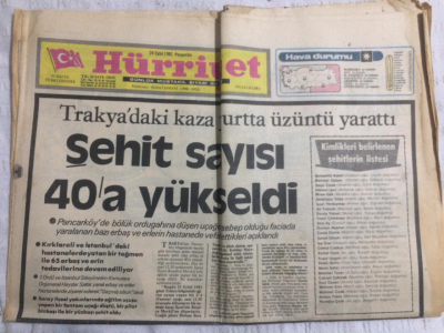 Hürriyet Gazetesi 24 Eylül 1981 - Şehit Sayısı 40a Yükseldi - GZ19894 - 1