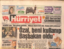 Hürriyet Gazetesi 24 Eylül 1989 - Demirel ''Özal , Beni Kullanıp Başbakan Oldu'' - Fener , Toni'nin Ellerinde GZ160179 - Gökçekoleksiyon