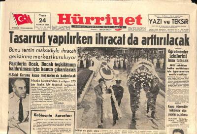 Hürriyet Gazetesi 24 Haziran 1960 - Gürsel Basının Üzerinden Baskı Ebediyen Kalktı dedi GZ92140 - 1
