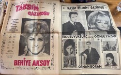 Hürriyet Gazetesi 24 Haziran 1966 - Taksim Gazinosu Dev Boy Afişi * Behiye Aksoy - Erol Büyükburç - Gönül Yazar - Orhan Boran GZ117582 - 2