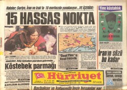 Hürriyet Gazetesi 24 Haziran 1987 - ABD'den , Türkiye'nin Toprak Bütünlüğüne Tam Destek - İran'ın Sözü Bu Kadar GZ160181 - Gökçekoleksiyon