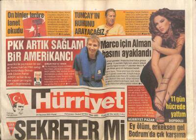 Hürriyet Gazetesi 24 Haziran 2007 - Baykalı Şoke Eden Helikopter Kazası 1 Ölü GZ116728 - 1