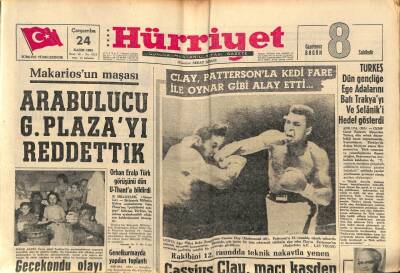 Hürriyet Gazetesi 24 Kasım 1965 - Cassius Clay , Maçı Kasden Uzatmakla İtham Ediliyor GZ91615 - 1