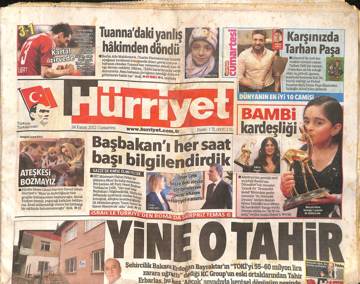Hürriyet Gazetesi 24 Kasım 2012 - Kanuni'yi Arıyorlar - Sınırda Hayat Dansı GZ159672 - 1