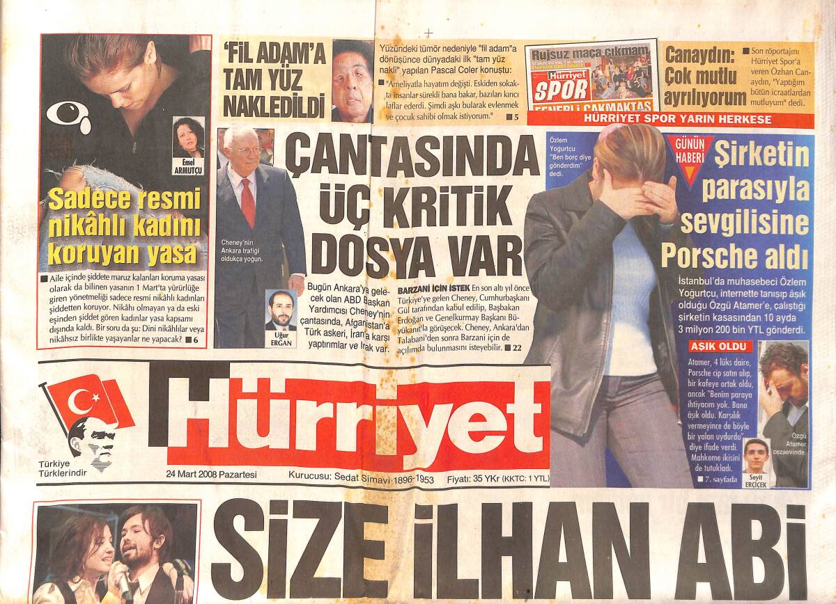 Hürriyet Gazetesi 24 Mart 2008 - Fazıl Say Çalacak Yavuz Bingöl Söyleyecek GZ160198 - 1