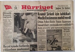 Hürriyet Gazetesi 24 Mayıs 1960 - Güvenlik Konseyi Toplandı , Mecliste Bazı Kanun Tasarıları Müzakere Edildi GZ16518 - 1