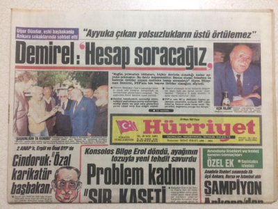 Hürriyet Gazetesi 24 Mayıs 1987 - DemirelHesap Soracağız GZ23758 - 1