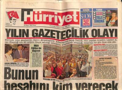 Hürriyet Gazetesi 24 Mayıs 1992 - Yılın Gazetecilik Olayı GZ79814 - 1