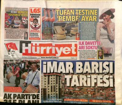 Hürriyet Gazetesi 24 Mayıs 2018 - Akarı Taşıyan Pilota 29 Ağır Müebbet - Ak Partide 315 Planı GZ125646 - 1