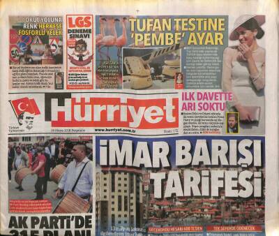 Hürriyet Gazetesi 24 Mayıs 2018 - Akarı Taşıyan Pilota 29 Ağır Müebbet - Ak Partide 315 Planı GZ125661 - 1