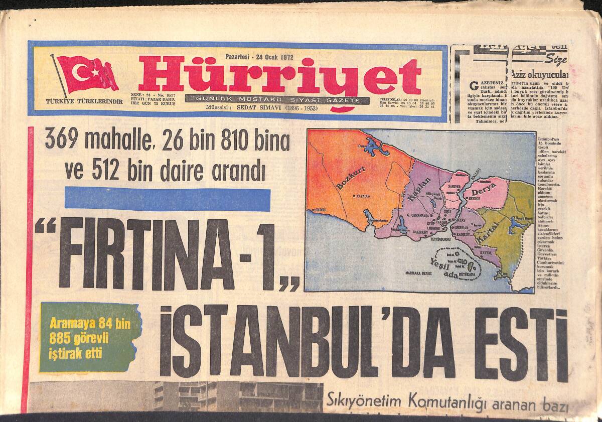Hürriyet Gazetesi 24 Ocak 1972 - Ecevitçiler Ankara'da Kazandı... - Milli Eğitime Tayin ve Nakiller Kapandı GZ157024 - 1