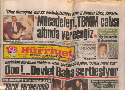 Hürriyet Gazetesi 24 Ocak 1988 - Güldüren Sanatçı Öztürk Serengil Ağlıyor - Papandreudan , Cuellara Açık Çek GZ119035 - 1