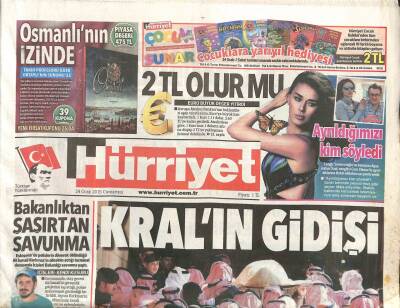 Hürriyet Gazetesi 24 Ocak 2015 - Abdülhamidin Nişanı Müzayedede Satılacak GZ106194 - 1