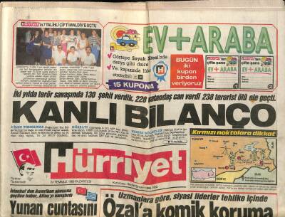 Hürriyet Gazetesi 24 Temmuz 1989 - Uzmanlara Göre , Siyasi Liderler Tehlike İçinde GZ117622 - 1